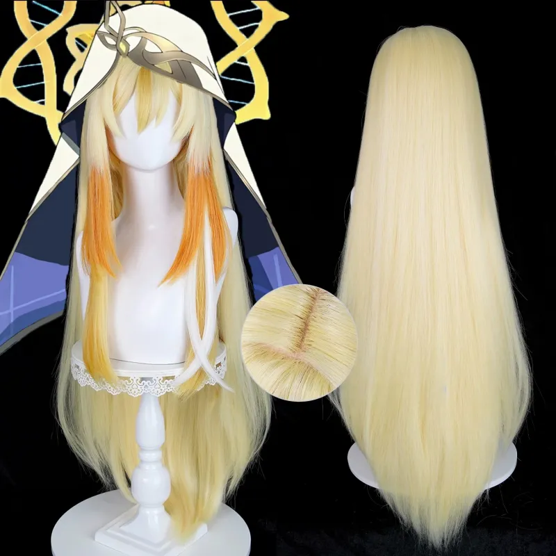 L-email Wig Genshin Impact Rhinedottir Naberius 98cm Halloween Cosplay Wig sold by Lemail wig
