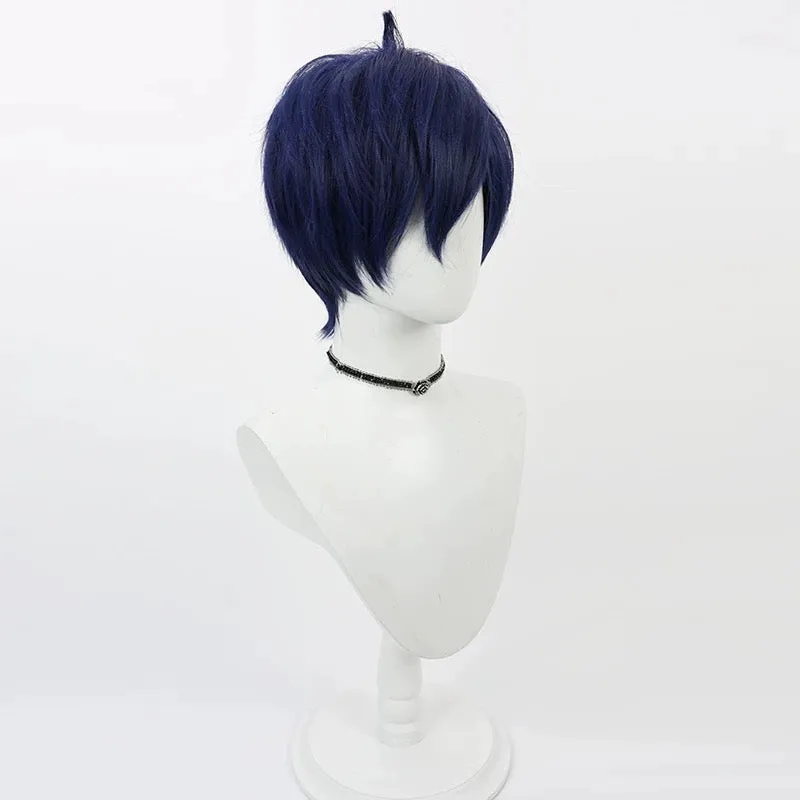 L-email Wig Persona 3 Makoto Yuki Dark Blue Halloween Cosplay Wig sold by Lemail wig product image thumbnail 3