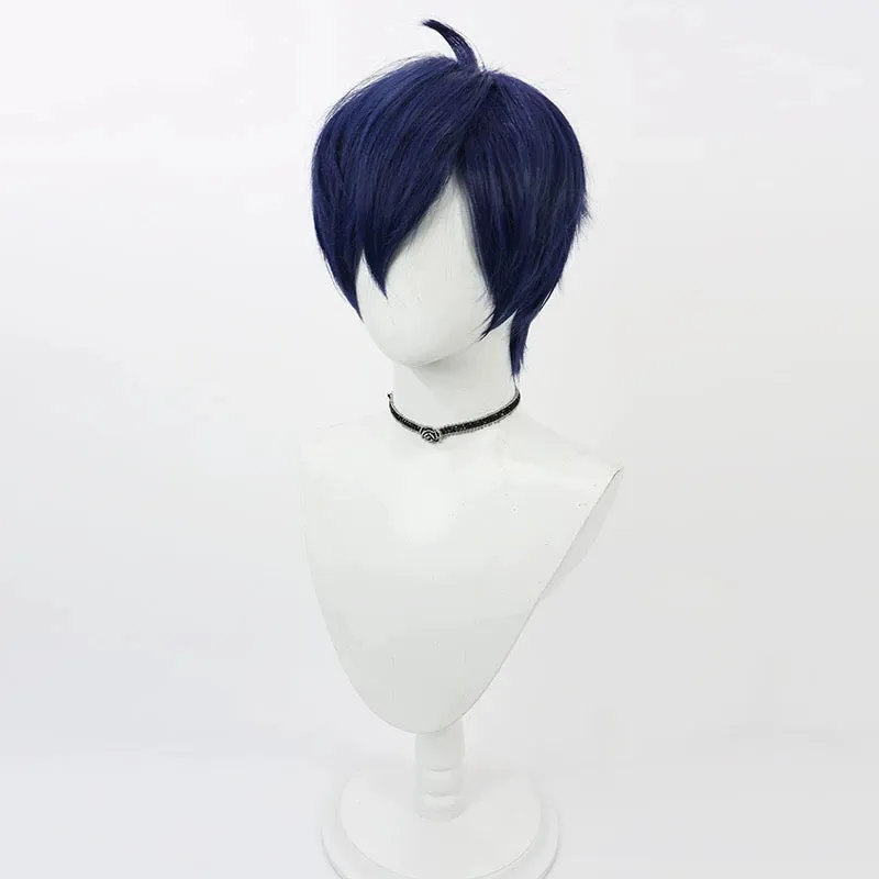 L-email Wig Persona 3 Makoto Yuki Dark Blue Halloween Cosplay Wig sold by Lemail wig product image thumbnail 4