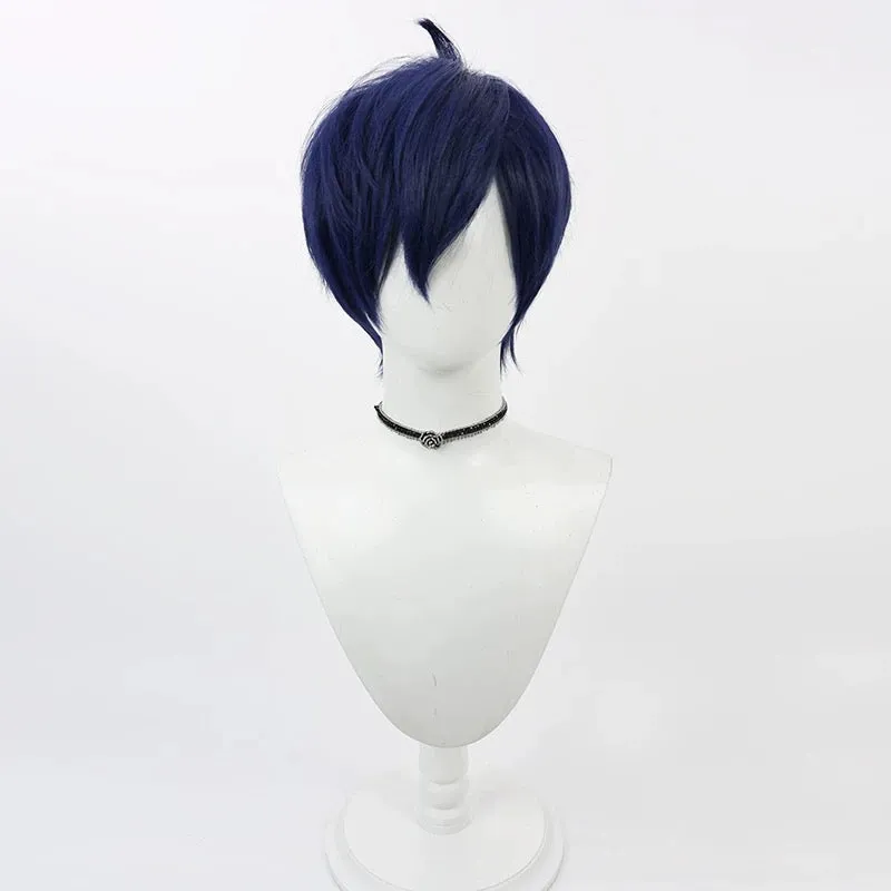 L-email Wig Persona 3 Makoto Yuki Dark Blue Halloween Cosplay Wig sold by Lemail wig product image thumbnail 2