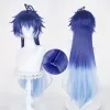 L-email Wig Genshin Impact Flins Blue Gradient 85cm Halloween Cosplay Wig sold by Lemail wig