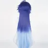 L-email Wig Genshin Impact Flins Blue Gradient 85cm Halloween Cosplay Wig sold by Lemail wig