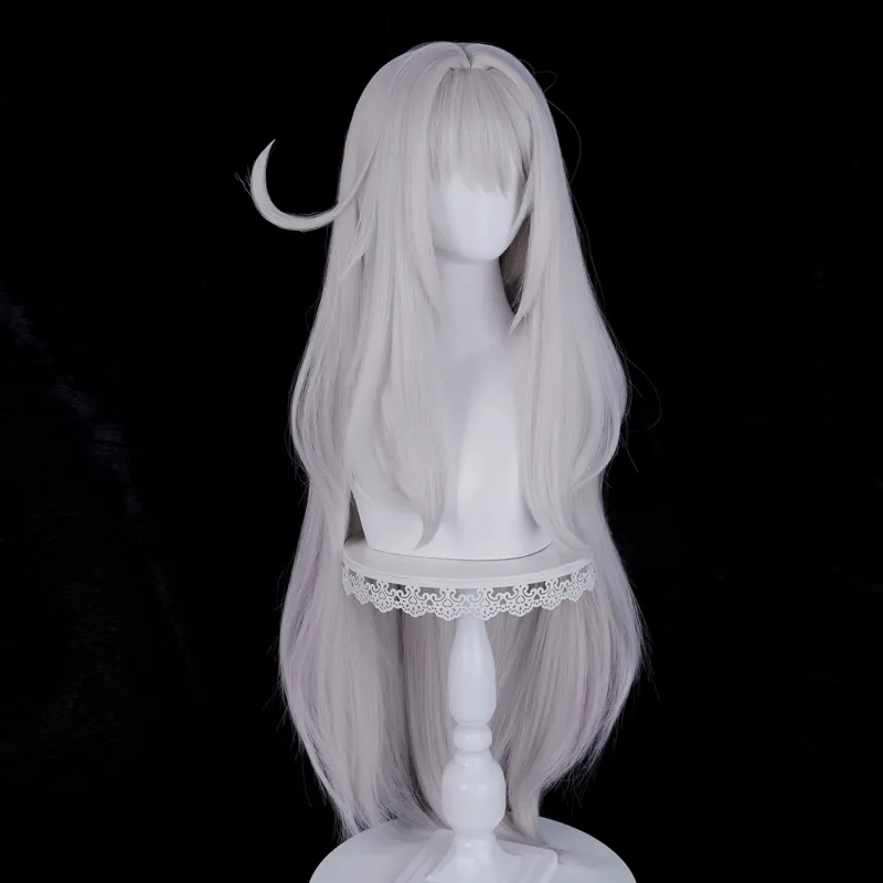 L-email Wig Genshin Impact Ronova Gray 98cm Halloween Cosplay Wig sold by Lemail wig product image thumbnail 5