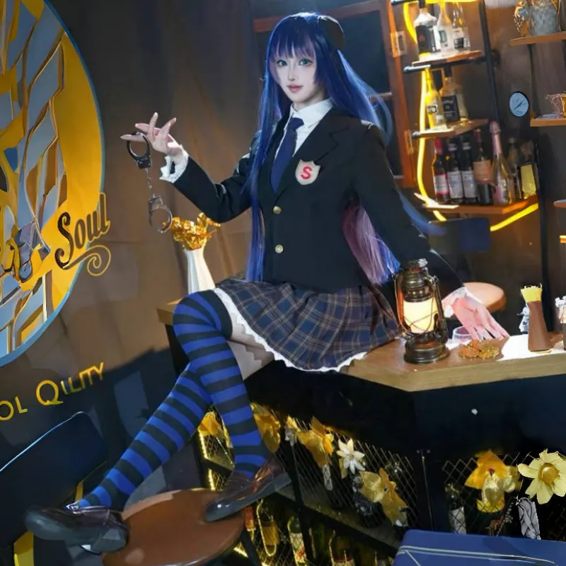 L-email Wig Panty & Stocking with Garterbelt Stocking Anarchy School Uniforms Cosplay Costume sold by Lemail wig