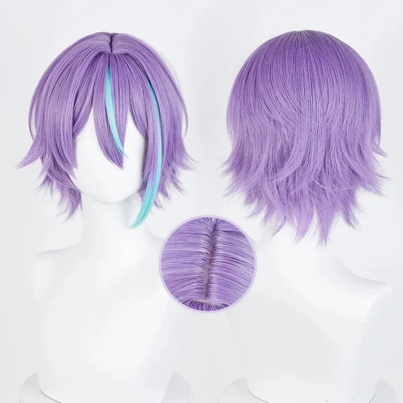 L-email Wig Project SEKAI Kamishiro Rui Hatsune Miku Purple 35cm Cosplay Wig sold by Lemail wig