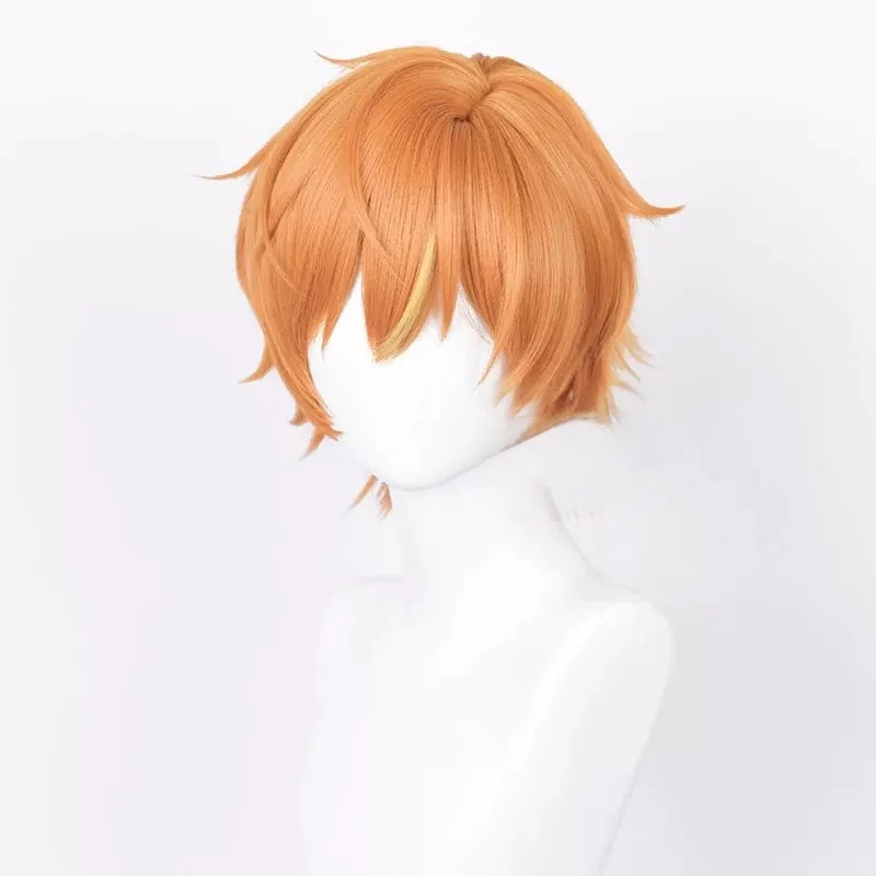 L-email Wig Project SEKAI Shinonome Akito Hatsune Miku Orange 30cm Cosplay Wig sold by Lemail wig product image thumbnail 3