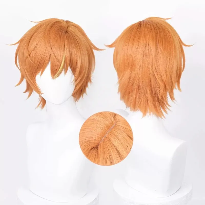L-email Wig Project SEKAI Shinonome Akito Hatsune Miku Orange 30cm Cosplay Wig sold by Lemail wig