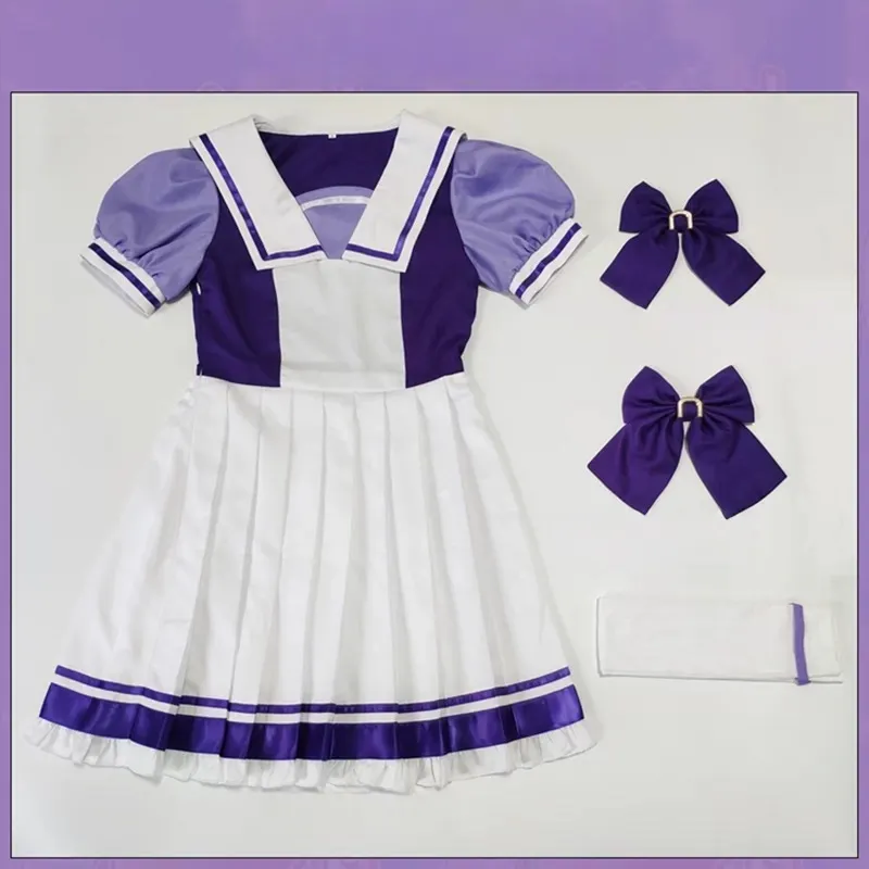 L-email Wig Uma musume: Pretty Derby Agnes Tachyon Tracen Academy Uniform Halloween Cosplay Costume And Wig Full Set sold by Lemail wig product image thumbnail 5