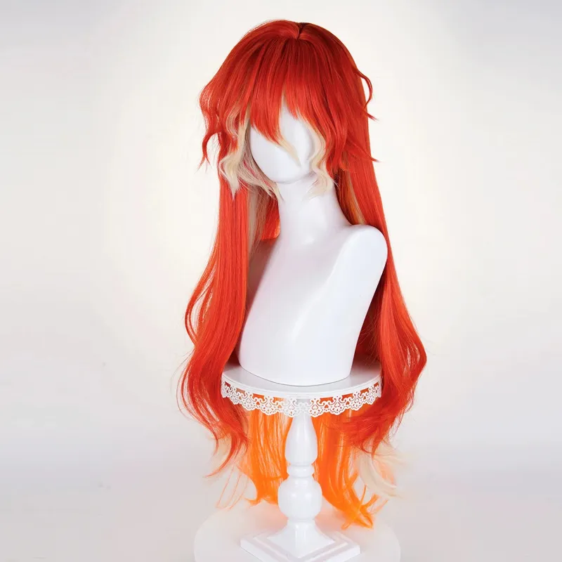 L-email Wig Wuthering Waves Augusta 98cm Long Color Mixing Halloween Cosplay Wig sold by Lemail wig product image thumbnail 4
