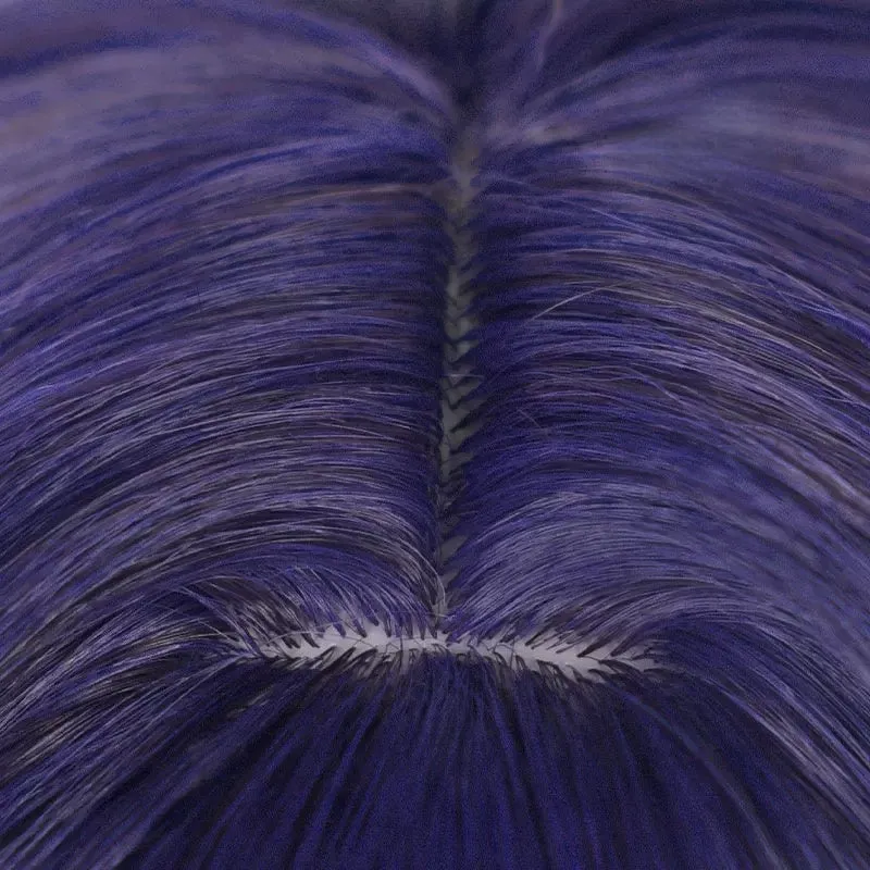 L-email Wig Genshin Impact Wanderer Blue Purple 35cm Halloween Cosplay Costume sold by Lemail wig product image thumbnail 3