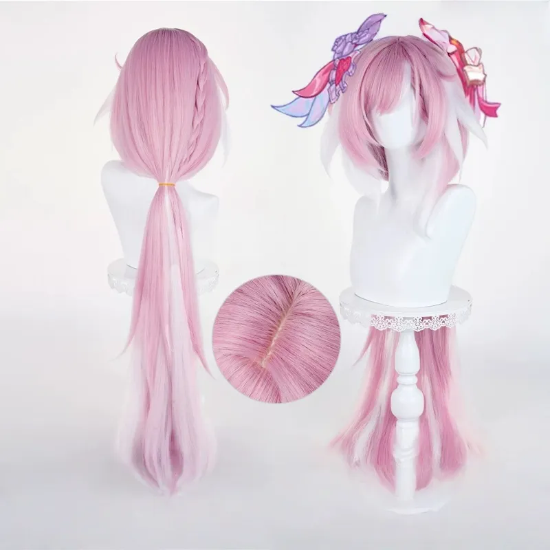L-email Wig Honkai Impact 3rd Elysia Pink Long Halloween Cosplay Wig sold by Lemail wig