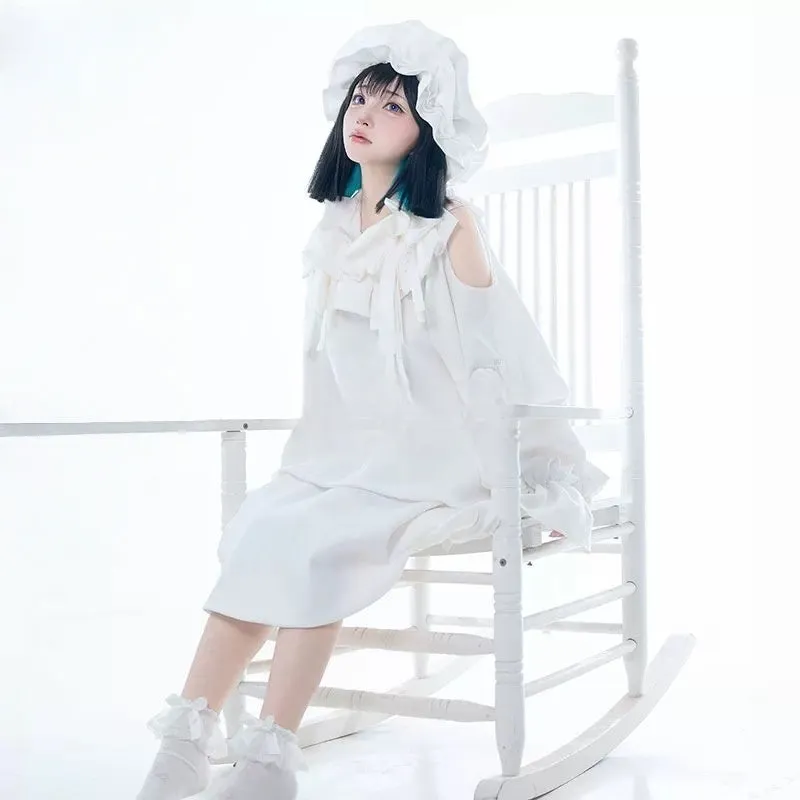 L-email Wig Alien Stage Sua White Dress Halloween Cosplay Costume sold by Lemail wig