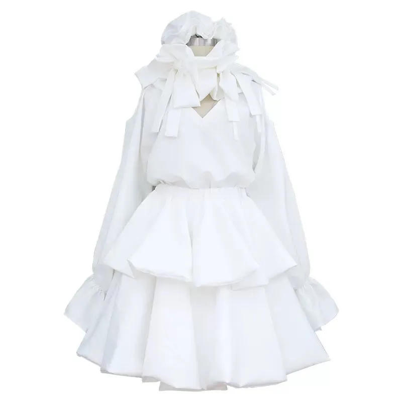 L-email Wig Alien Stage Sua White Dress Halloween Cosplay Costume sold by Lemail wig product image thumbnail 3