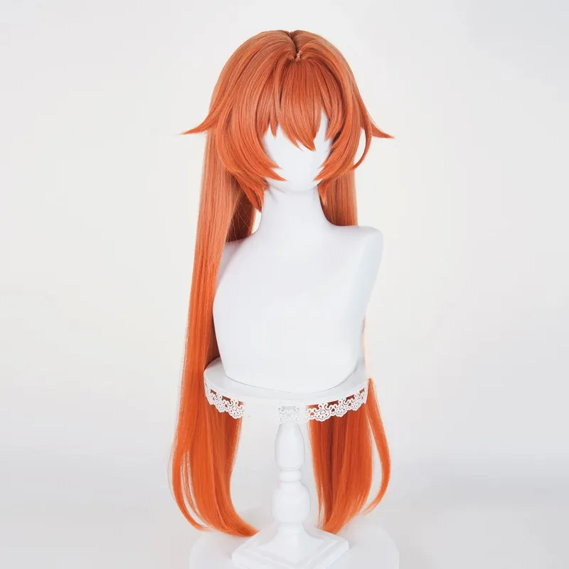 L-email Wig Zenless Zone Zero Orphie Orange Long Halloween Cosplay Wig sold by Lemail wig product image thumbnail 3
