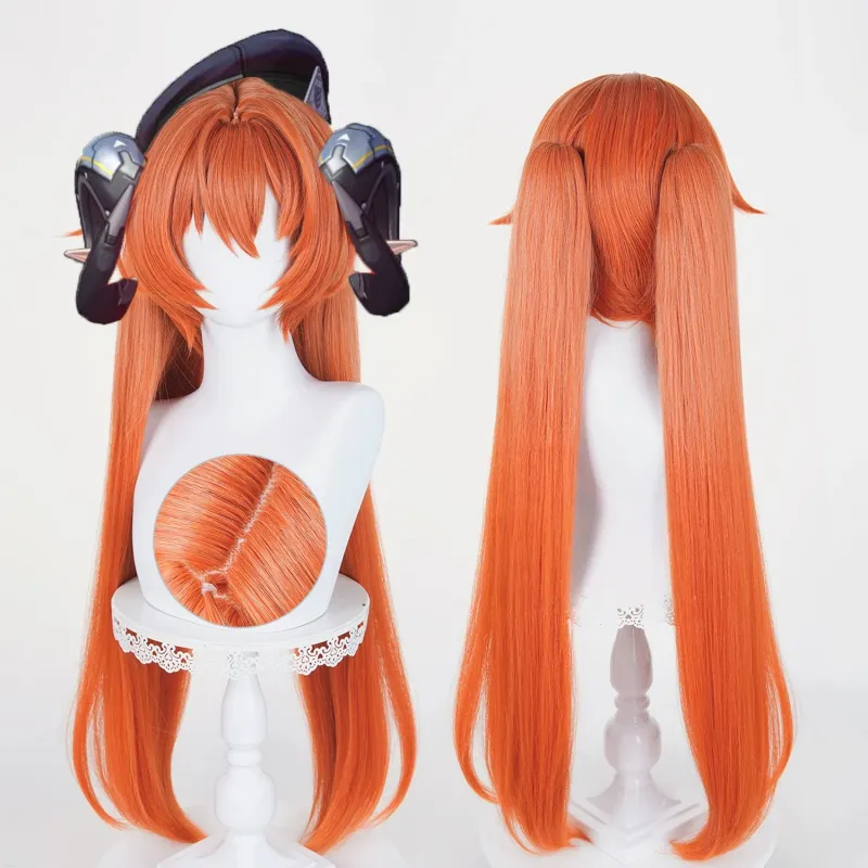 L-email Wig Zenless Zone Zero Orphie Orange Long Halloween Cosplay Wig sold by Lemail wig