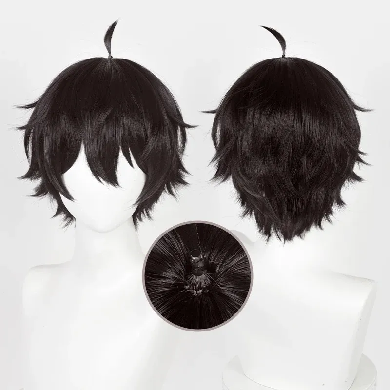L-email Wig Honkai: Star Rail Dan Heng Dark Brown 30cm Short Halloween Cosplay Wig sold by Lemail wig