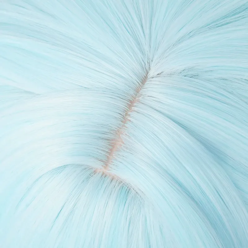 L-email Wig Genshin Impact Ineffa Light Blue 30cm Short Halloween Cosplay Wig sold by Lemail wig product image thumbnail 5