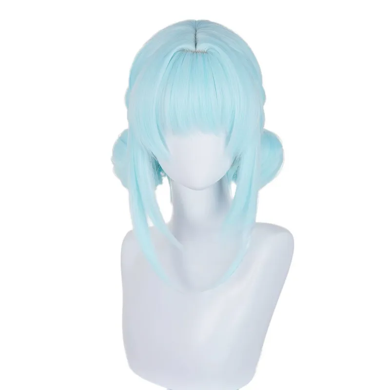 L-email Wig Genshin Impact Ineffa Light Blue 30cm Short Halloween Cosplay Wig sold by Lemail wig product image thumbnail 2
