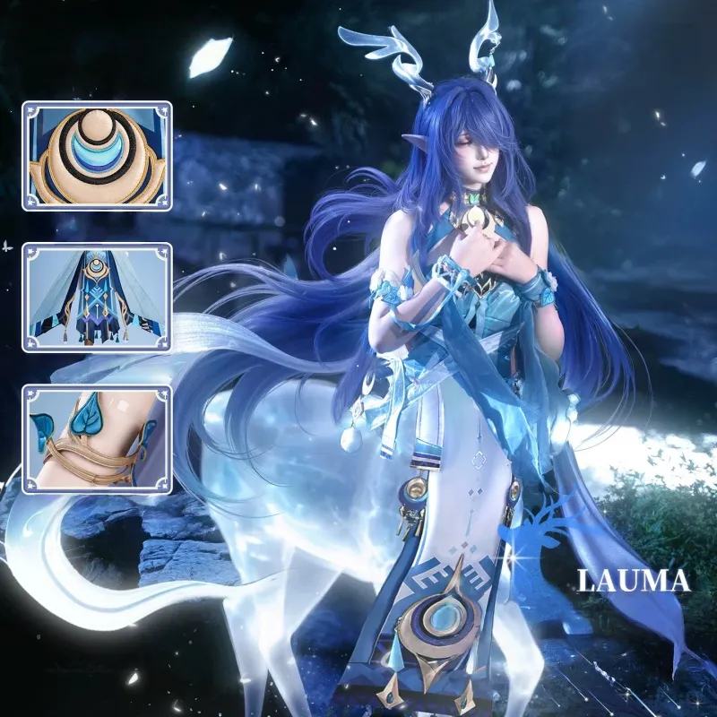 L-email Wig Genshin Impact Lauma Halloween Cosplay Costume sold by Lemail wig