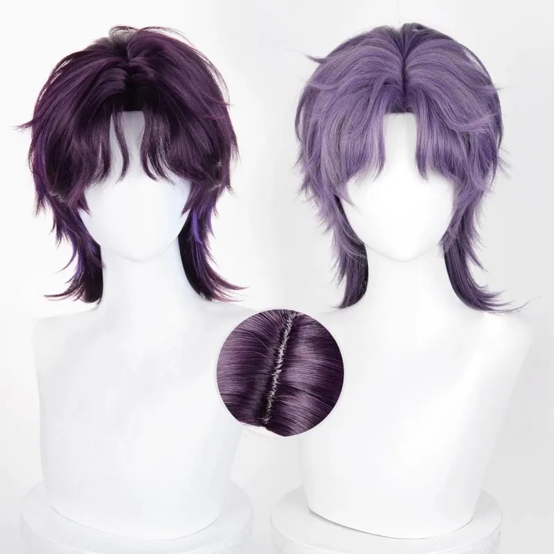 L-email Wig Love and Deepspace Rafayel Purple 38cm Short Halloween Cosplay Wig sold by Lemail wig