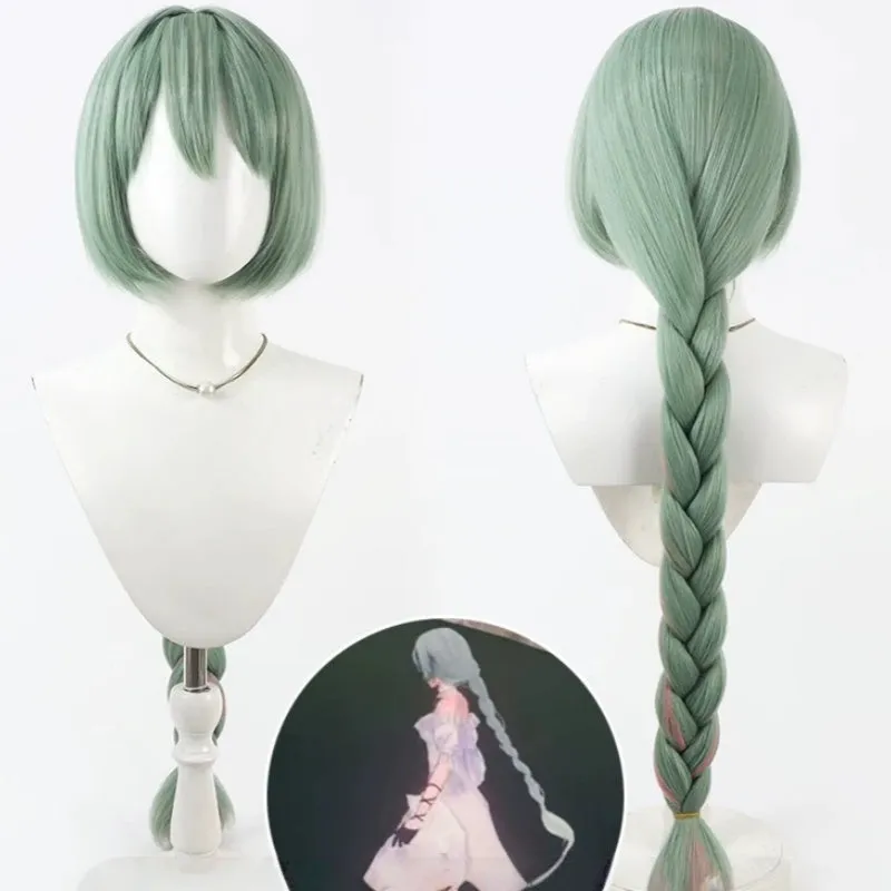 L-email Wig Wuthering Waves Phrolova Green 100cm Long Halloween Cosplay Wig sold by Lemail wig
