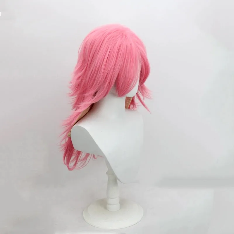 L-email Wig ONE PIECE Charlotte Linlin Big Mom Pink Long Halloween Cosplay Wig sold by Lemail wig product image thumbnail 5