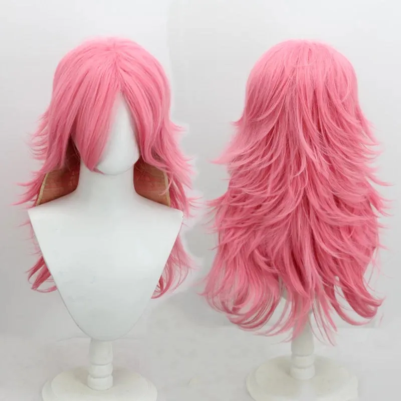 L-email Wig ONE PIECE Charlotte Linlin Big Mom Pink Long Halloween Cosplay Wig sold by Lemail wig product image thumbnail 2