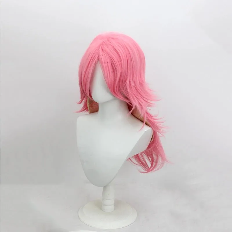 L-email Wig ONE PIECE Charlotte Linlin Big Mom Pink Long Halloween Cosplay Wig sold by Lemail wig product image thumbnail 4