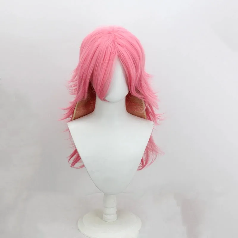 L-email Wig ONE PIECE Charlotte Linlin Big Mom Pink Long Halloween Cosplay Wig sold by Lemail wig product image thumbnail 3