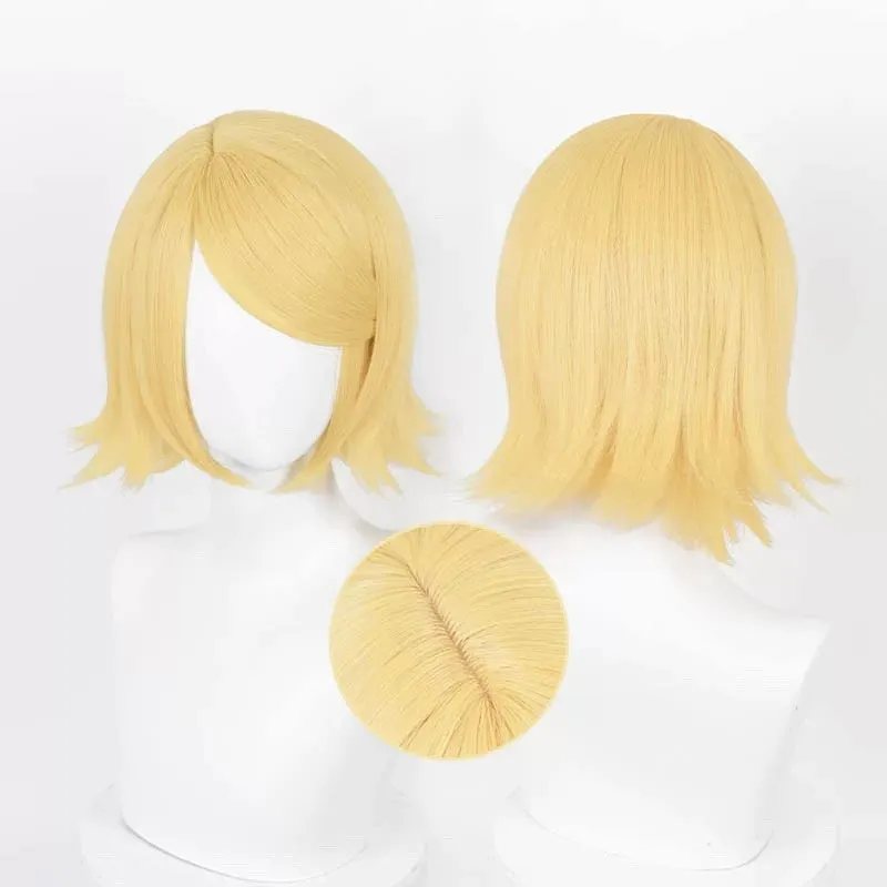 L-email Wig Vocaloid Kagamine Rin/Len Gold Yellow 32cm Halloween Cosplay Wig sold by Lemail wig