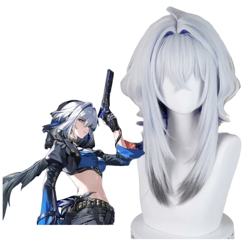 L-email Wig Wuthering Waves Galbrena Color Mixing 48cm Halloween Cosplay Wig made by Lemail wig