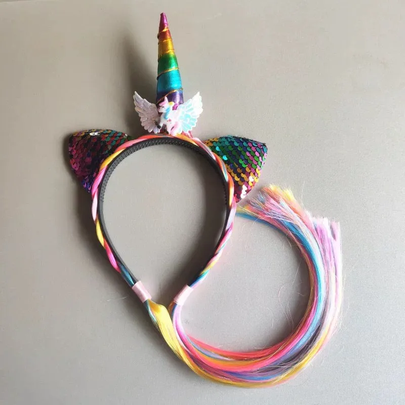 L-email Wig My Little Pony Unicorn Kid's Headband Halloween Cosplay Accessories made by Lemail wig