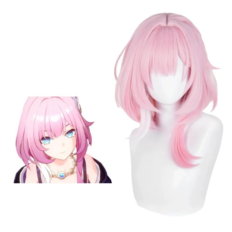 L-email Wig Honkai: Star Rail Cyrene Pink 38cm Halloween Cosplay Wig sold by Lemail wig