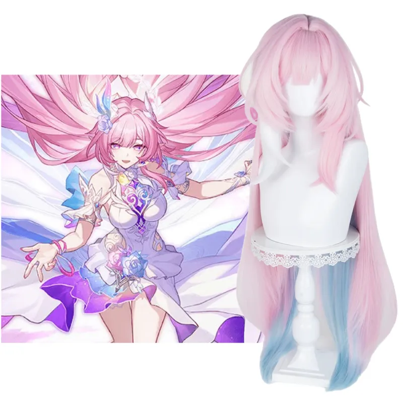 L-email Wig Honkai: Star Rail Cyrene Pink Blue 105cm Halloween Cosplay Wig sold by Lemail wig