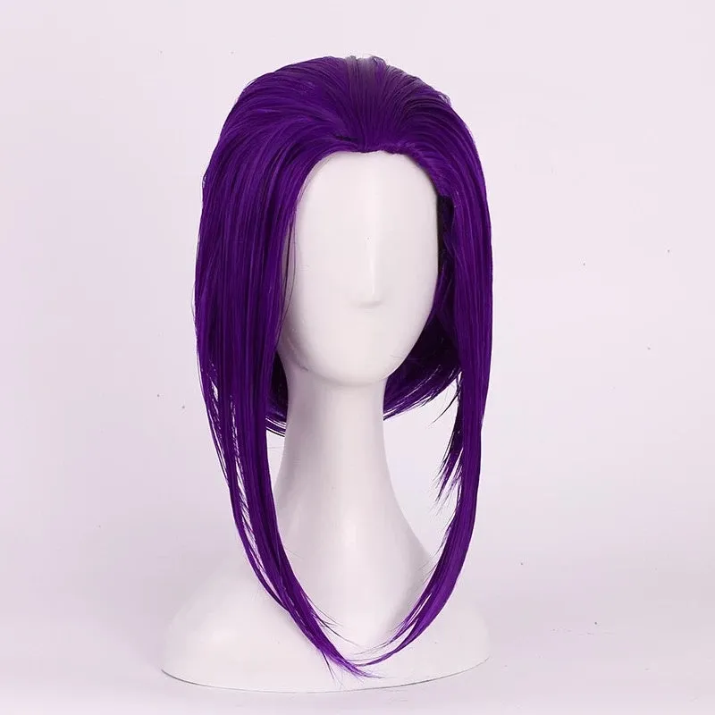 L-email Wig Teen Titans Raven Purple Short Halloween Cosplay Wig sold by Lemail wig product image thumbnail 3