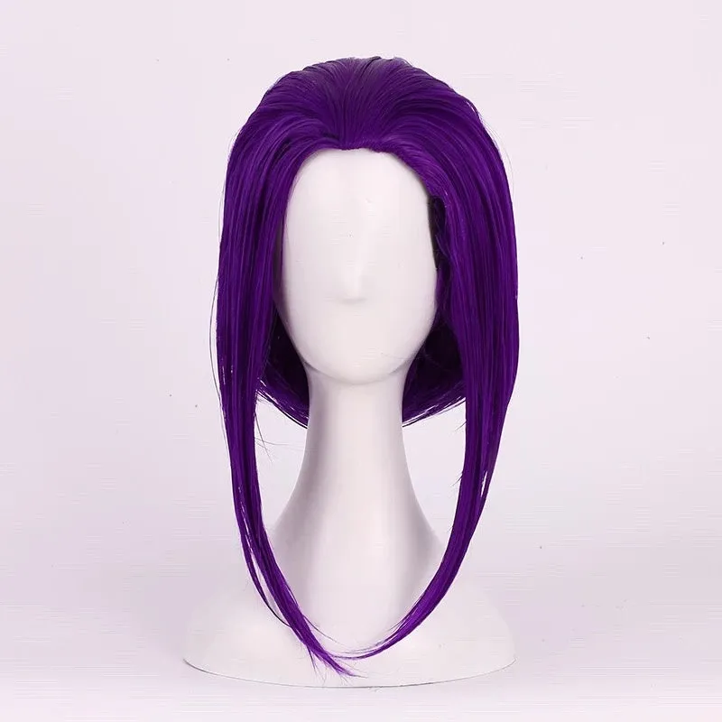 L-email Wig Teen Titans Raven Purple Short Halloween Cosplay Wig sold by Lemail wig product image thumbnail 4
