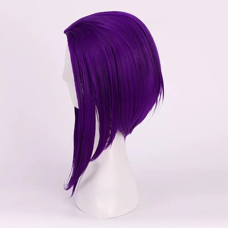 L-email Wig Teen Titans Raven Purple Short Halloween Cosplay Wig sold by Lemail wig product image thumbnail 5