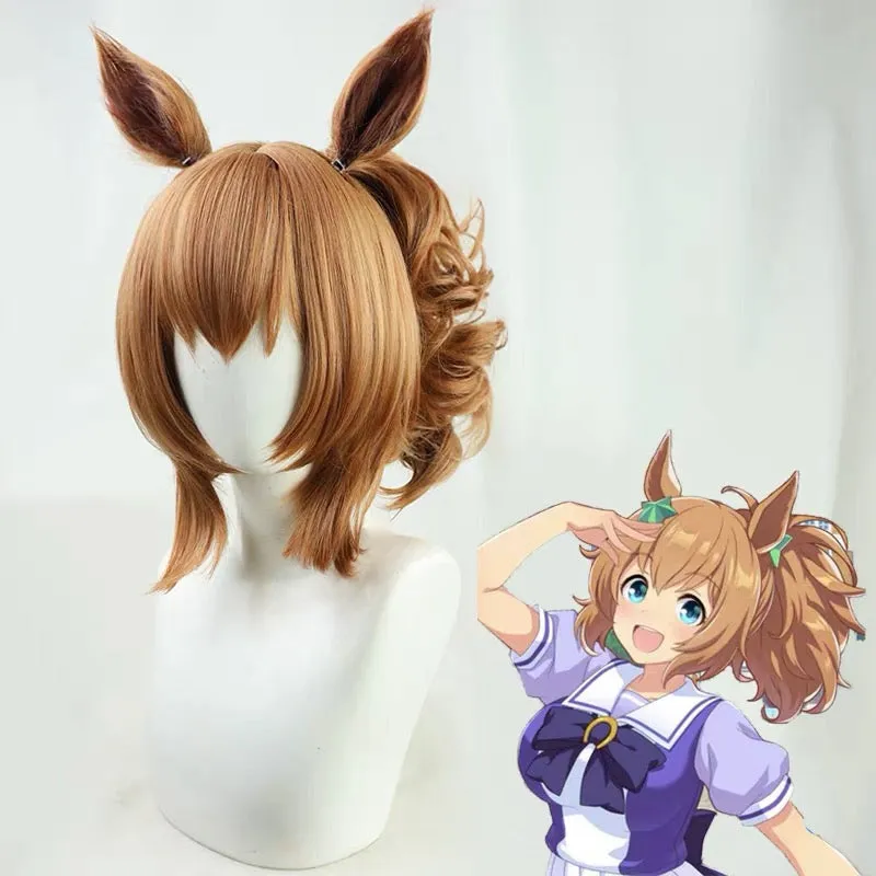 L-email Wig Uma musume: Pretty Derby Taiki Shuttle Brown Halloween Cosplay Wig sold by Lemail wig