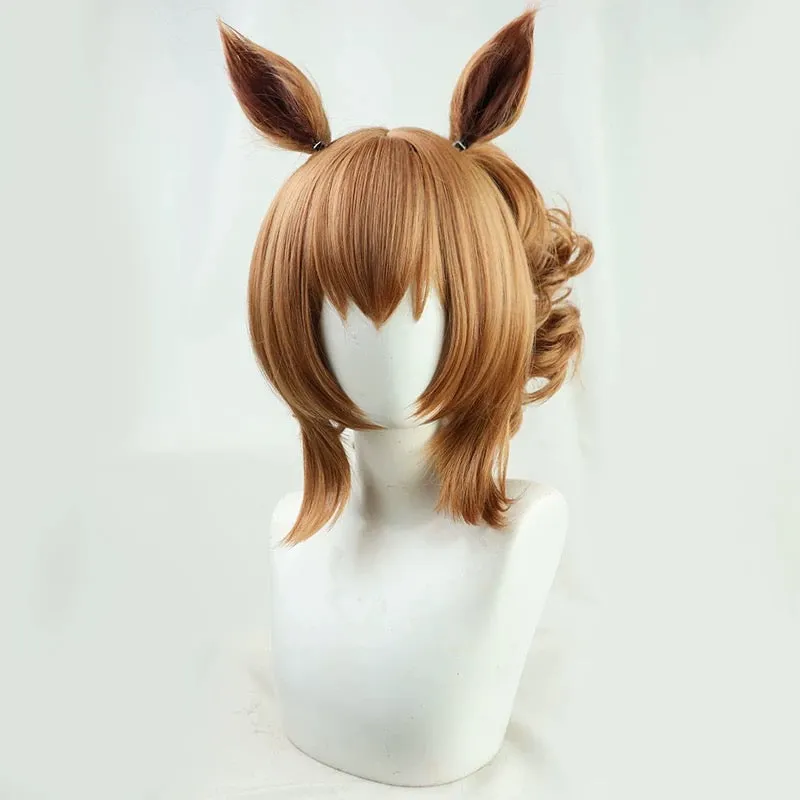 L-email Wig Uma musume: Pretty Derby Taiki Shuttle Brown Halloween Cosplay Wig sold by Lemail wig product image thumbnail 2