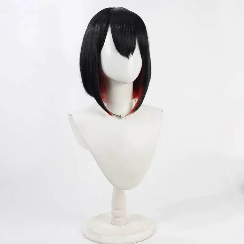 L-email Wig Goddess of Victory: Nikke Rouge Black Red Short Halloween Cosplay Wig sold by Lemail wig product image thumbnail 4