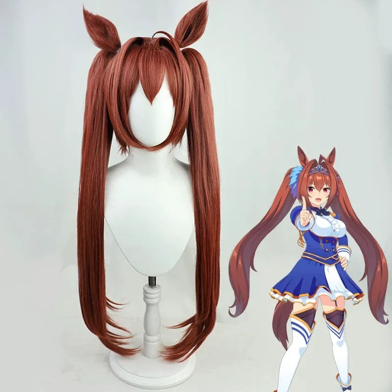 L-email Wig Uma musume: Pretty Derby Daiwa Scarlet Brown Halloween Cosplay Wig sold by Lemail wig