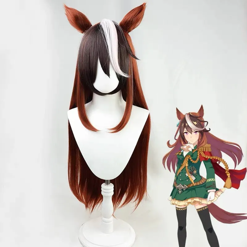 L-email Wig Uma musume: Pretty Derby Symboli Rudolf 80cm Halloween Cosplay Wig sold by Lemail wig