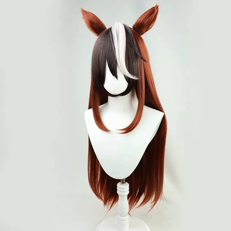 L-email Wig Umamusume: Pretty Derby Symboli Rudolf 80cm Halloween Cosplay Wig sold by Lemail wig product image thumbnail 2