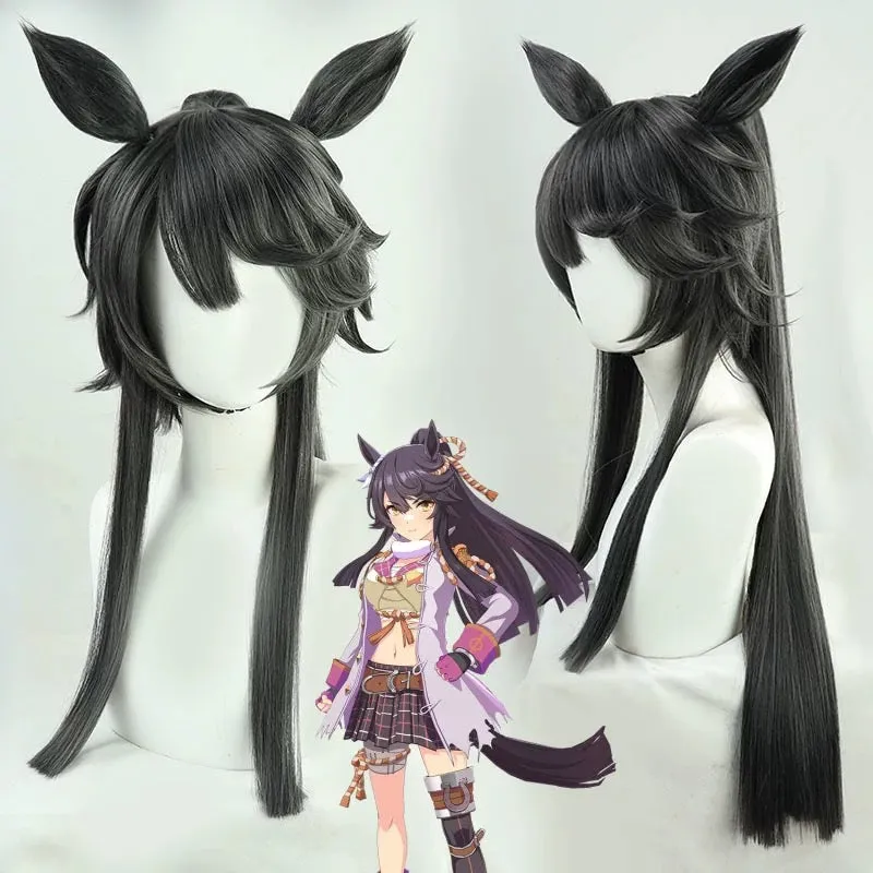 L-email Wig Uma musume: Pretty Derby Narita Brian Grey Long Ears And Tail Halloween Cosplay Wig sold by Lemail wig