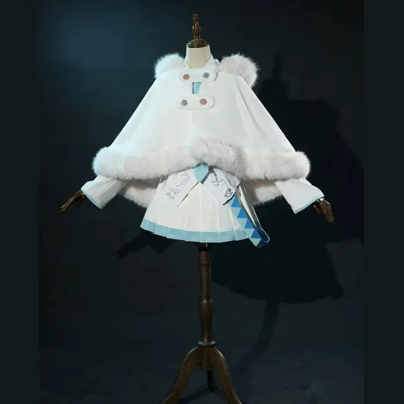 L-email Wig Hatsune Miku Snow Miku 2024 x Mitsukoshi Cloak White Cosplay Costume sold by Lemail wig product image thumbnail 3