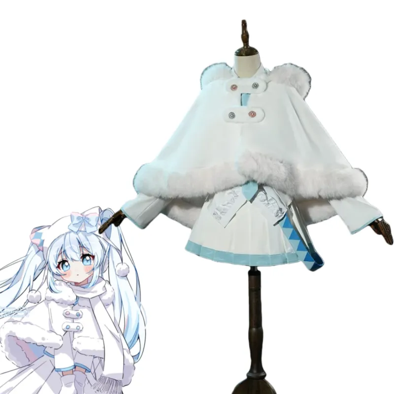L-email Wig Hatsune Miku Snow Miku 2024 x Mitsukoshi Cloak White Cosplay Costume sold by Lemail wig