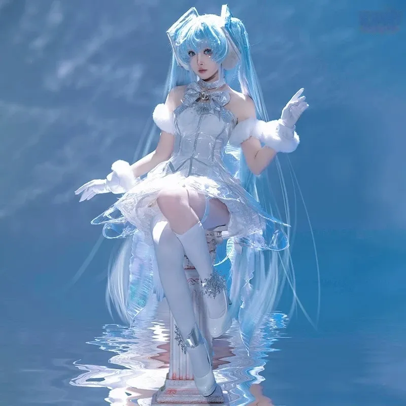L-email Wig Hatsune Miku Symphony 2025 10th Anniversary Dress Cosplay Costume sold by Lemail wig product image thumbnail 4