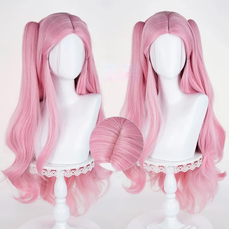 L-email Wig Alien Stage Mizi x Aniplus Collab Cafe Pink Cosplay Wig sold by Lemail wig product image thumbnail 2