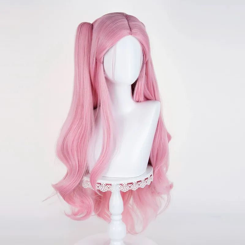 L-email Wig Alien Stage Mizi x Aniplus Collab Cafe Pink Cosplay Wig sold by Lemail wig product image thumbnail 4