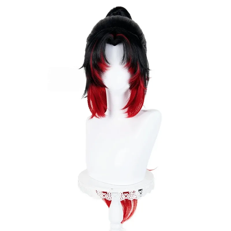 L-email Wig Michikatsu Tsugikuni Black Red Cosplay Wig sold by Lemail wig product image thumbnail 3